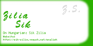 zilia sik business card